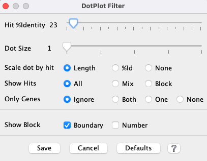 dotplot filter
