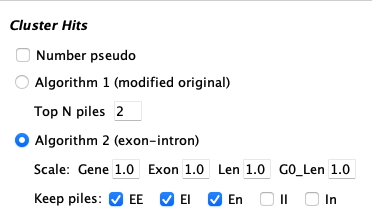 Cluster parameters