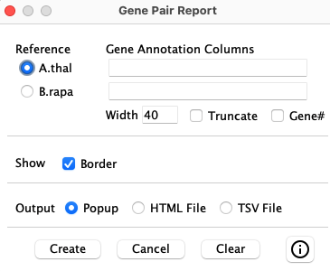 report menu gene